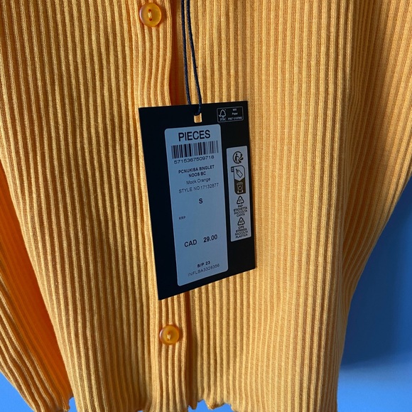 NWT Orange Pieces Ribbed Cami Tank - Picture 5 of 5